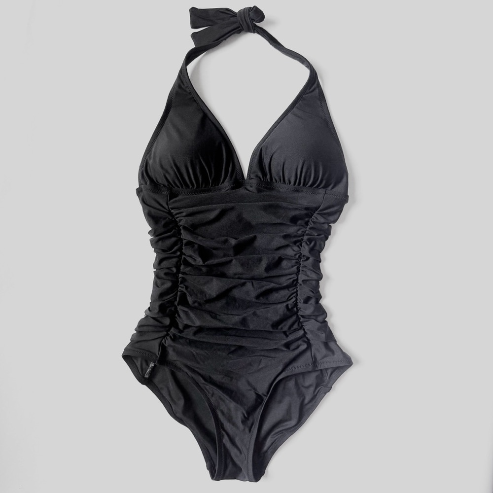 NEW J.CREW Ruched Halter One-piece Swimsuit - Size 6